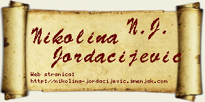Nikolina Jordačijević vizit kartica